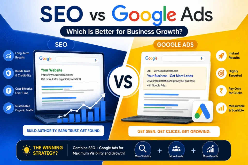 SEO vs Google Ads comparison